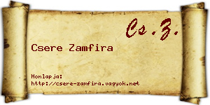 Csere Zamfira névjegykártya